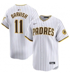 Men San Diego Padres 11 Yu Darvish White 2024 Home Limited Stitched Baseball Jersey Men San Diego Padres 11 Yu Darvish White 2024 Home Limited Stitched Baseball Jersey