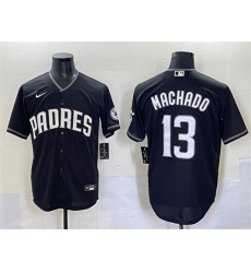 Men San Diego Padres 13 Manny Machado Black Stitched Baseball Jersey Men San Diego Padres 13 Manny Machado Black Stitched Baseball Jersey
