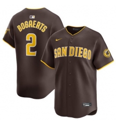 Men San Diego Padres 2 Xander Bogaerts Brown 2024 Home Limited Stitched Baseball Jersey Men San Diego Padres 2 Xander Bogaerts Brown 2024 Home Limited Stitched Baseball Jersey