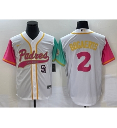 Men San Diego Padres 2 Xander Bogaerts White City Connect Cool Base With Patch Stitched Baseball Jersey Men San Diego Padres 2 Xander Bogaerts White City Connect Cool Base With Patch Stitched Baseball Jersey