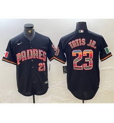 Men San Diego Padres 23 Fernando Tatis Jr Mexico Black Cool Base Stitched Baseball jerseys Men San Diego Padres 23 Fernando Tatis Jr Mexico Black Cool Base Stitched Baseball jerseys