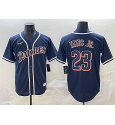 Men San Diego Padres 23 Fernando Tatis Jr Navy Stitched Baseball Jersey Men San Diego Padres 23 Fernando Tatis Jr Navy Stitched Baseball Jersey