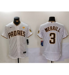 Men San Diego Padres 3 Jackson Merrill white Cool Base Stitched Baseball Jersey 003 Men San Diego Padres 3 Jackson Merrill white Cool Base Stitched Baseball Jersey 003