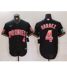 Men San Diego Padres 4 Luis Arraez Black Mexico Cool Base Stitched Baseball Jersey Men San Diego Padres 4 Luis Arraez Black Mexico Cool Base Stitched Baseball Jersey