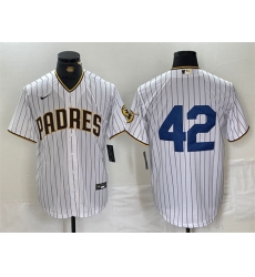 Men San Diego Padres 42 Jackie Robinson White Cool Base Stitched Baseball Jersey Men San Diego Padres 42 Jackie Robinson White Cool Base Stitched Baseball Jersey