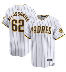 Men San Diego Padres 62 Enyel De Los Santos White 2024 Home Limited Stitched Baseball Jersey Men San Diego Padres 62 Enyel De Los Santos White 2024 Home Limited Stitched Baseball Jersey