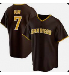 Men San Diego Padres 7 Ha Seong Kim Brown Stitched MLB Cool Base Nike Jersey Men San Diego Padres 7 Ha Seong Kim Brown Stitched MLB Cool Base Nike Jersey