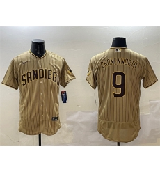 Men San Diego Padres 9 Jake Cronenworth Brown Flex Base Stitched MLB Jersey Men San Diego Padres 9 Jake Cronenworth Brown Flex Base Stitched MLB Jersey