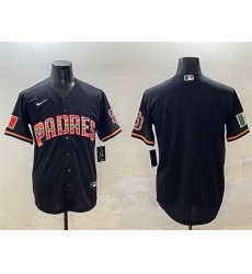 Men San Diego Padres Blank Black Mexico Cool Base Stitched Baseball Jersey
