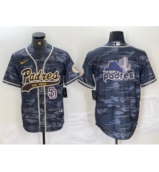 Men San Diego Padres Blank Gray Camo Cool Base Stitched Baseball Jersey 4 Men San Diego Padres Blank Gray Camo Cool Base Stitched Baseball Jersey 4