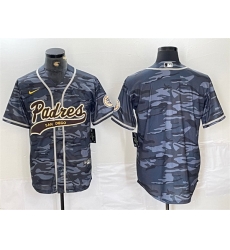 Men San Diego Padres Blank Gray Camo Cool Base Stitched Baseball Jersey Men San Diego Padres Blank Gray Camo Cool Base Stitched Baseball Jersey