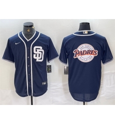 Men San Diego Padres Navy Team Big Logo Cool Base Stitched Baseball Jersey 4 Men San Diego Padres Navy Team Big Logo Cool Base Stitched Baseball Jersey 4