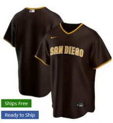 Men San Diego Padres Nike Brown Blank Jersey II Men San Diego Padres Nike Brown Blank Jersey II
