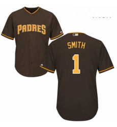 Mens Majestic San Diego Padres 1 Ozzie Smith Replica Brown Alternate Cool Base MLB Jersey Mens Majestic San Diego Padres 1 Ozzie Smith Replica Brown Alternate Cool Base MLB Jersey