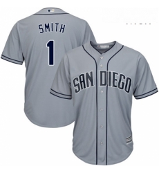 Mens Majestic San Diego Padres 1 Ozzie Smith Replica Grey Road Cool Base MLB Jersey Mens Majestic San Diego Padres 1 Ozzie Smith Replica Grey Road Cool Base MLB Jersey