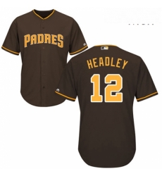 Mens Majestic San Diego Padres 12 Chase Headley Replica Brown Alternate Cool Base MLB Jersey Mens Majestic San Diego Padres 12 Chase Headley Replica Brown Alternate Cool Base MLB Jersey