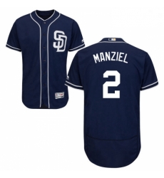 Mens Majestic San Diego Padres 2 Johnny Manziel Navy Blue Alternate Flex Base Authentic Collection MLB Jersey Mens Majestic San Diego Padres 2 Johnny Manziel Navy Blue Alternate Flex Base Authentic Collection MLB Jersey