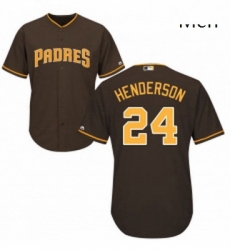 Mens Majestic San Diego Padres 24 Rickey Henderson Replica Brown Alternate Cool Base MLB Jersey Mens Majestic San Diego Padres 24 Rickey Henderson Replica Brown Alternate Cool Base MLB Jersey