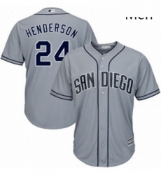 Mens Majestic San Diego Padres 24 Rickey Henderson Replica Grey Road Cool Base MLB Jersey Mens Majestic San Diego Padres 24 Rickey Henderson Replica Grey Road Cool Base MLB Jersey