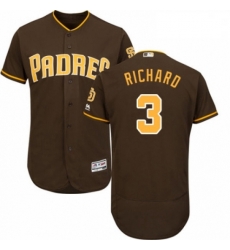 Mens Majestic San Diego Padres 3 Clayton Richard Brown Alternate Flex Base Authentic Collection MLB Jersey Mens Majestic San Diego Padres 3 Clayton Richard Brown Alternate Flex Base Authentic Collection MLB Jersey