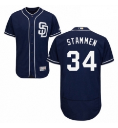 Mens Majestic San Diego Padres 34 Craig Stammen Navy Blue Alternate Flex Base Authentic Collection MLB Jersey Mens Majestic San Diego Padres 34 Craig Stammen Navy Blue Alternate Flex Base Authentic Collection MLB Jersey