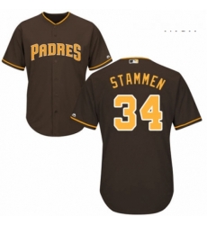 Mens Majestic San Diego Padres 34 Craig Stammen Replica Brown Alternate Cool Base MLB Jersey Mens Majestic San Diego Padres 34 Craig Stammen Replica Brown Alternate Cool Base MLB Jersey