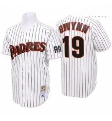 Mens Mitchell and Ness San Diego Padres 19 Tony Gwynn Authentic WhiteBlue Strip Throwback MLB Jersey Mens Mitchell and Ness San Diego Padres 19 Tony Gwynn Authentic WhiteBlue Strip Throwback MLB Jersey