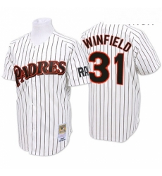 Mens Mitchell and Ness San Diego Padres 31 Dave Winfield Authentic WhiteBlue Strip Throwback MLB Jersey Mens Mitchell and Ness San Diego Padres 31 Dave Winfield Authentic WhiteBlue Strip Throwback MLB Jersey