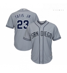 Mens San Diego Padres 23 Fernando Tatis Jr Replica Grey Road Cool Base Baseball Jersey Mens San Diego Padres 23 Fernando Tatis Jr Replica Grey Road Cool Base Baseball Jersey