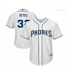 Mens San Diego Padres 32 Franmil Reyes Replica White Home Cool Base Baseball Jersey Mens San Diego Padres 32 Franmil Reyes Replica White Home Cool Base Baseball Jersey