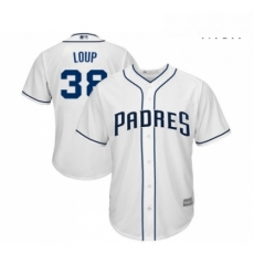 Mens San Diego Padres 38 Aaron Loup Replica White Home Cool Base Baseball Jersey Mens San Diego Padres 38 Aaron Loup Replica White Home Cool Base Baseball Jersey