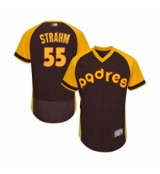 Mens San Diego Padres 55 Matt Strahm Brown Alternate Cooperstown Authentic Collection MLB Jersey Flex Base Base Mens San Diego Padres 55 Matt Strahm Brown Alternate Cooperstown Authentic Collection MLB Jersey Flex Base Base