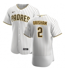 San Diego Padres 2 Trent Grisham Men Nike White Brown Home 2020 Authentic Player Jersey San Diego Padres 2 Trent Grisham Men Nike White Brown Home 2020 Authentic Player Jersey