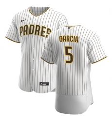 San Diego Padres 5 Greg Garcia Men Nike White Brown Home 2020 Authentic Player Jersey San Diego Padres 5 Greg Garcia Men Nike White Brown Home 2020 Authentic Player Jersey