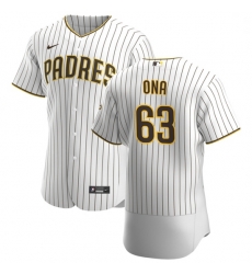 San Diego Padres 63 Jorge Ona Men Nike White Brown Home 2020 Authentic Player Jersey San Diego Padres 63 Jorge Ona Men Nike White Brown Home 2020 Authentic Player Jersey