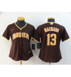 Women Padres 13 Manny Machado Brown Women Nike 2020 Cool Base Jersey Women Padres 13 Manny Machado Brown Women Nike 2020 Cool Base Jersey