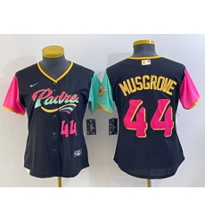 Women San Diego Padres 44 Joe Musgrove Black City Connect With Patch Stitched Baseball Jersey Women San Diego Padres 44 Joe Musgrove Black City Connect With Patch Stitched Baseball Jersey