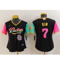 Women San Diego Padres 7 Ha Seong Kim Black City Connect Stitched Baseball Jersey 3 Women San Diego Padres 7 Ha Seong Kim Black City Connect Stitched Baseball Jersey 3