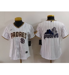 Women San Diego Padres Big Logo Cool Base Stitched Baseball Jersey 6 Women San Diego Padres Big Logo Cool Base Stitched Baseball Jersey 6