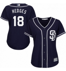 Womens Majestic San Diego Padres 18 Austin Hedges Authentic Navy Blue Alternate 1 Cool Base MLB Jersey Womens Majestic San Diego Padres 18 Austin Hedges Authentic Navy Blue Alternate 1 Cool Base MLB Jersey