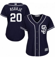 Womens Majestic San Diego Padres 20 Carlos Asuaje Authentic Navy Blue Alternate 1 Cool Base MLB Jersey Womens Majestic San Diego Padres 20 Carlos Asuaje Authentic Navy Blue Alternate 1 Cool Base MLB Jersey