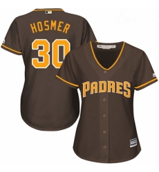 Womens Majestic San Diego Padres 30 Eric Hosmer Authentic Brown Alternate Cool Base MLB Jersey Womens Majestic San Diego Padres 30 Eric Hosmer Authentic Brown Alternate Cool Base MLB Jersey