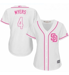Womens Majestic San Diego Padres 4 Wil Myers Replica White Fashion Cool Base MLB Jersey Womens Majestic San Diego Padres 4 Wil Myers Replica White Fashion Cool Base MLB Jersey