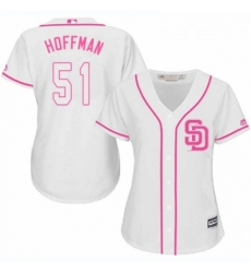 Womens Majestic San Diego Padres 51 Trevor Hoffman Replica White Fashion Cool Base MLB Jersey Womens Majestic San Diego Padres 51 Trevor Hoffman Replica White Fashion Cool Base MLB Jersey