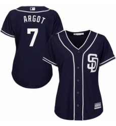 Womens Majestic San Diego Padres 7 Manuel Margot Replica Navy Blue Alternate 1 Cool Base MLB Jersey Womens Majestic San Diego Padres 7 Manuel Margot Replica Navy Blue Alternate 1 Cool Base MLB Jersey