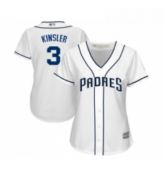 Womens San Diego Padres 3 Ian Kinsler Replica White Home Cool Base Baseball Jersey Womens San Diego Padres 3 Ian Kinsler Replica White Home Cool Base Baseball Jersey