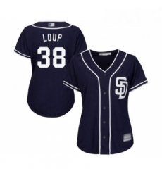 Womens San Diego Padres 38 Aaron Loup Replica Navy Blue Alternate 1 Cool Base Baseball Jersey Womens San Diego Padres 38 Aaron Loup Replica Navy Blue Alternate 1 Cool Base Baseball Jersey