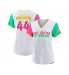 Women's San Diego Padres #44 Joe Musgrove White 2022 City Connect Cool Base Stitched Baseball Jersey Women's San Diego Padres #44 Joe Musgrove White 2022 City Connect Cool Base Stitched Baseball Jersey