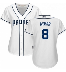 Womens San Diego Padres 8 Erick Aybar White Home Stitched MLB Jersey Womens San Diego Padres 8 Erick Aybar White Home Stitched MLB Jersey