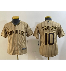 Youth San Diego Padres 10 Jurickson Profar Tan Stitched Baseball Jersey Youth San Diego Padres 10 Jurickson Profar Tan Stitched Baseball Jersey